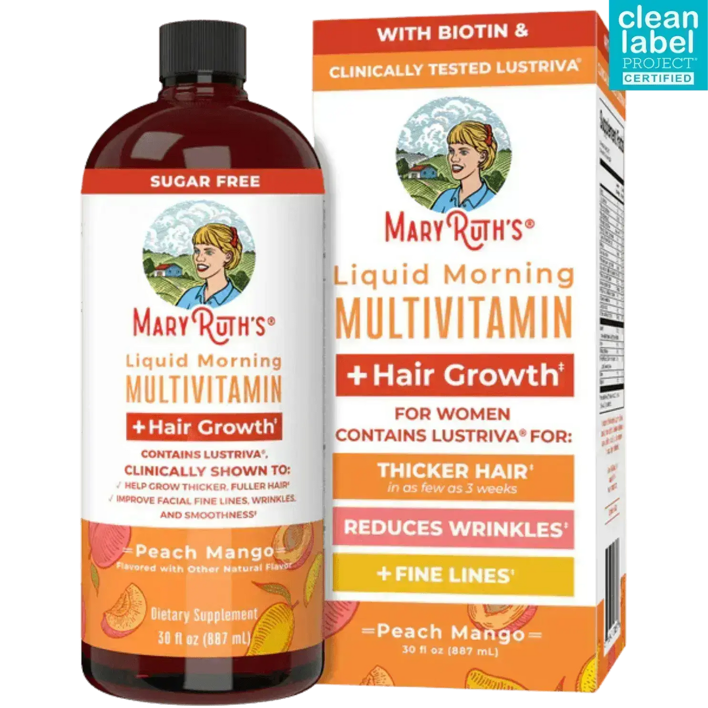Multivitaminico - Melocotón Mango - Mary Ruths x 887ml - XpressColShop