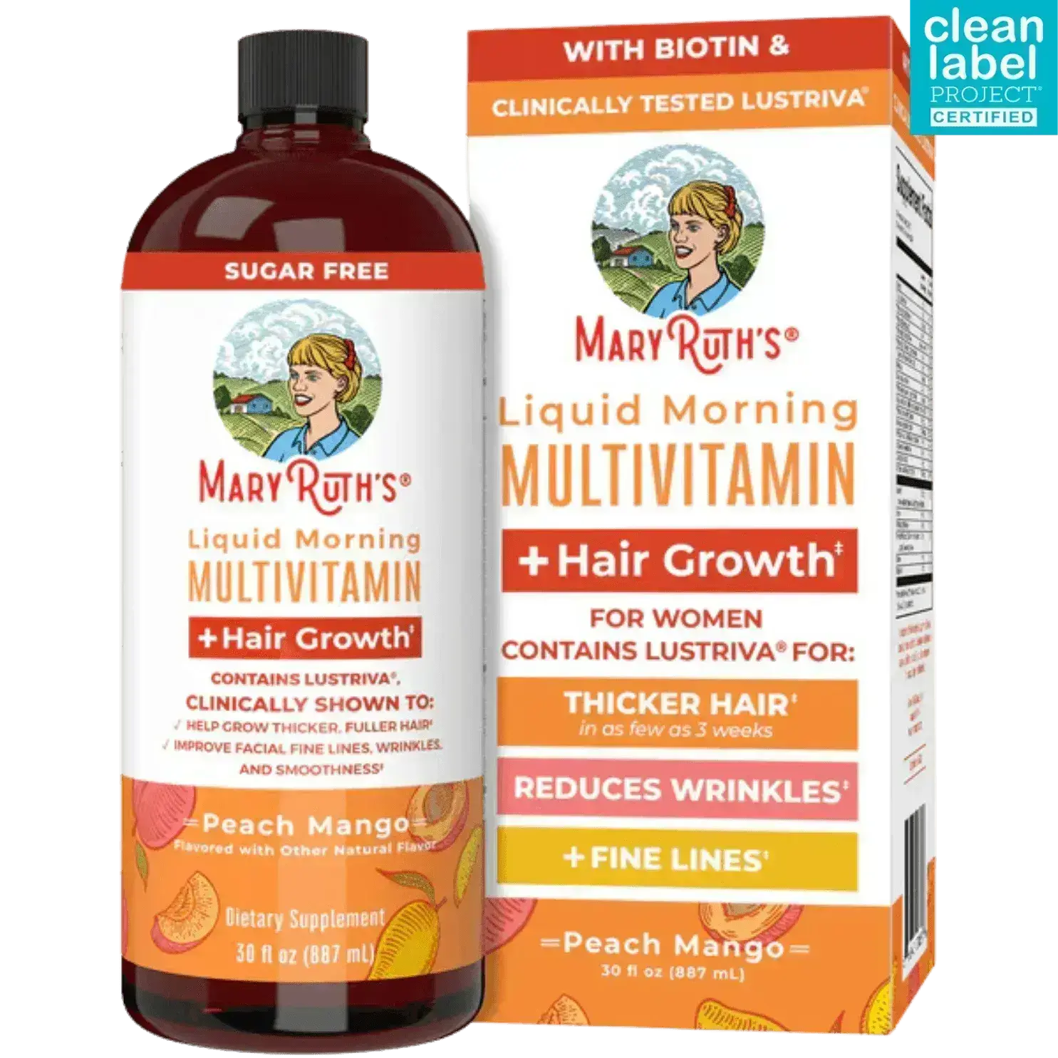 Multivitaminico - Melocotón Mango - Mary Ruths x 887ml - XpressColShop