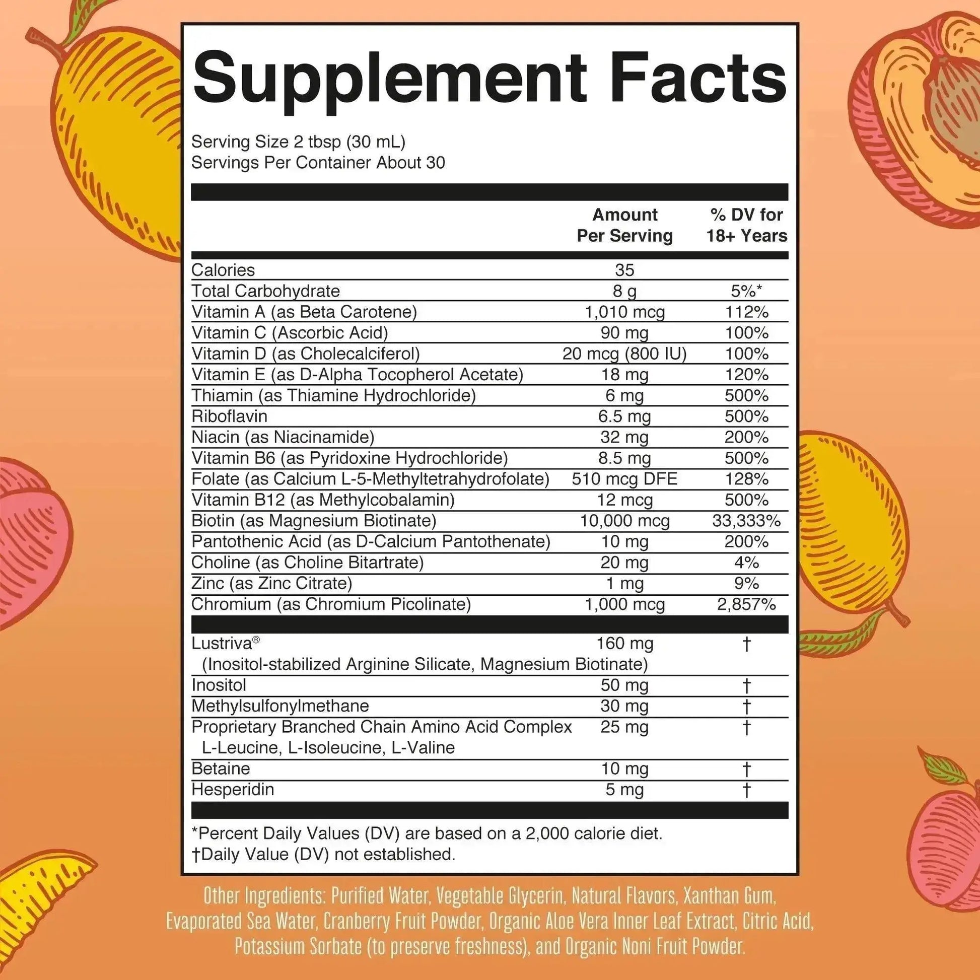 Multivitaminico - Mango Melocotón - Mary Ruth's II Glamurify